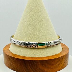 Brighton Venezia Two-Tone Bangle Bracelet With Bag